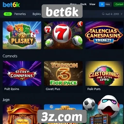 Principais jogos disponíveis no site bet6k